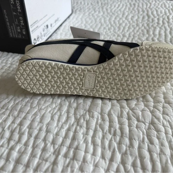 Onitsuka Tiger Mexico 66 Slip On Birch, Navy Size 7 - Picture 6 of 6